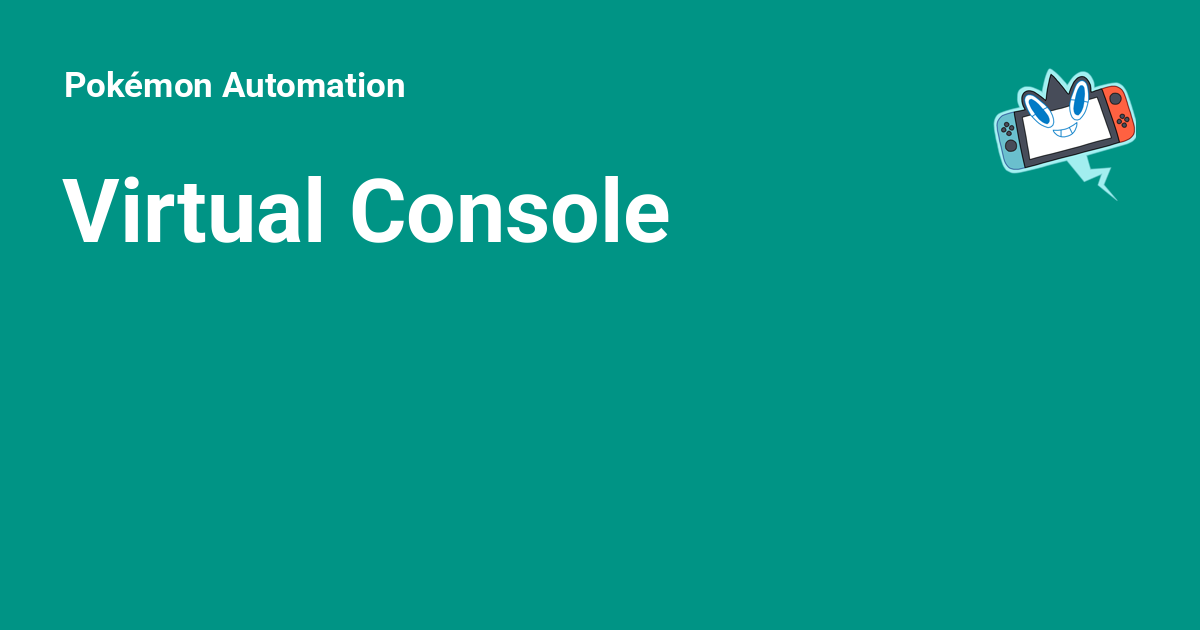 Virtual Console - Pokémon Automation